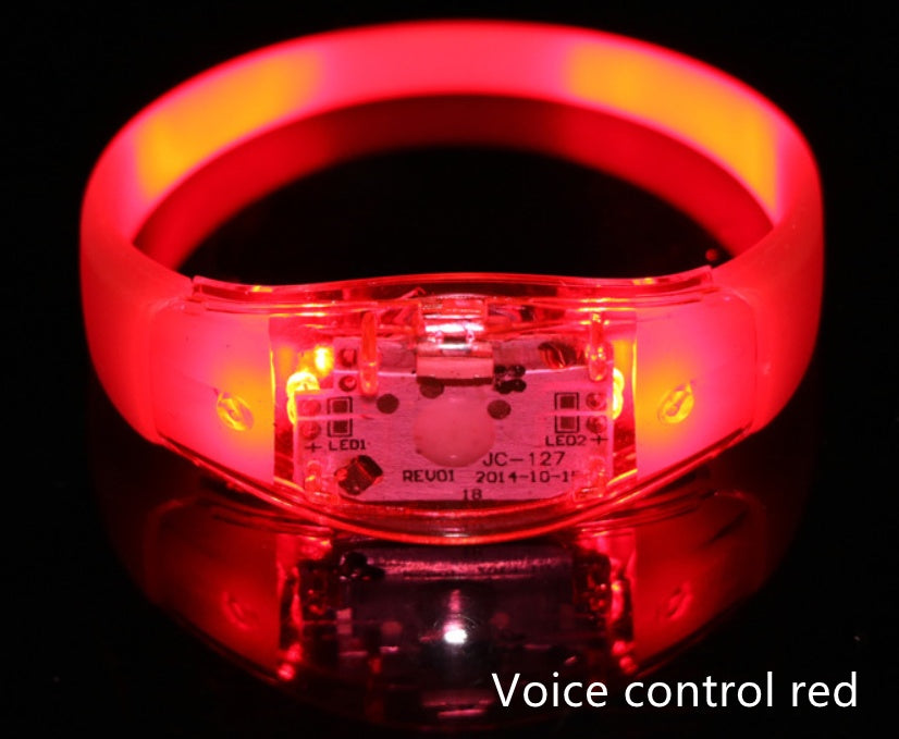 LED Voice-Controlled Light-Emitting Hand Ring Vibration Light-Emitting Hand Ring Night Help Projects Factory Direct Selling
