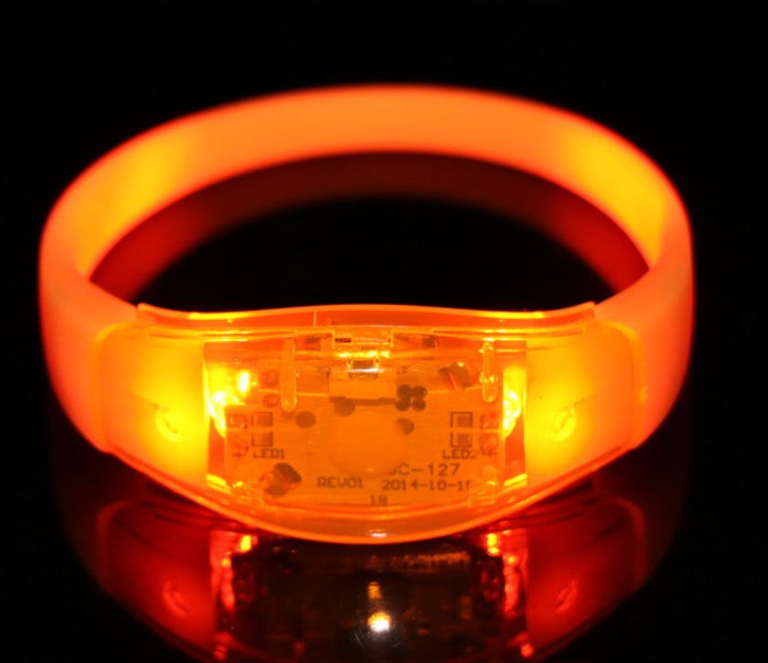 LED Voice-Controlled Light-Emitting Hand Ring Vibration Light-Emitting Hand Ring Night Help Projects Factory Direct Selling
