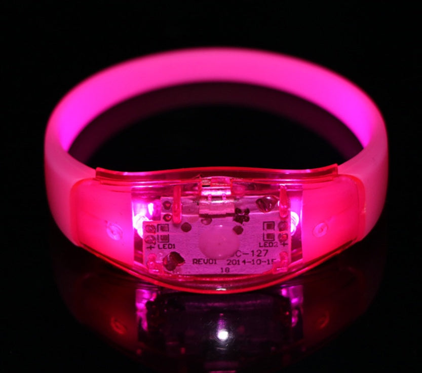 LED Voice-Controlled Light-Emitting Hand Ring Vibration Light-Emitting Hand Ring Night Help Projects Factory Direct Selling