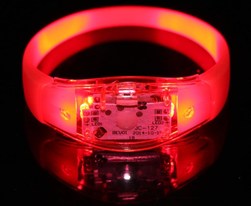 LED Voice-Controlled Light-Emitting Hand Ring Vibration Light-Emitting Hand Ring Night Help Projects Factory Direct Selling