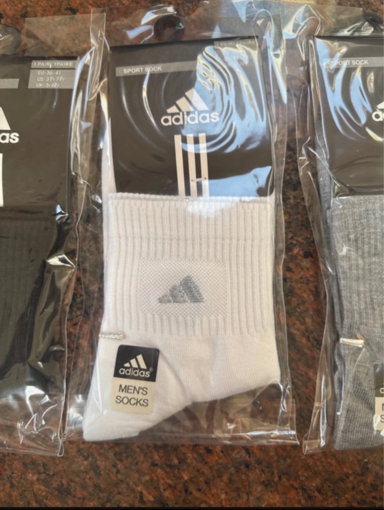Adidas three-piece ankle socks