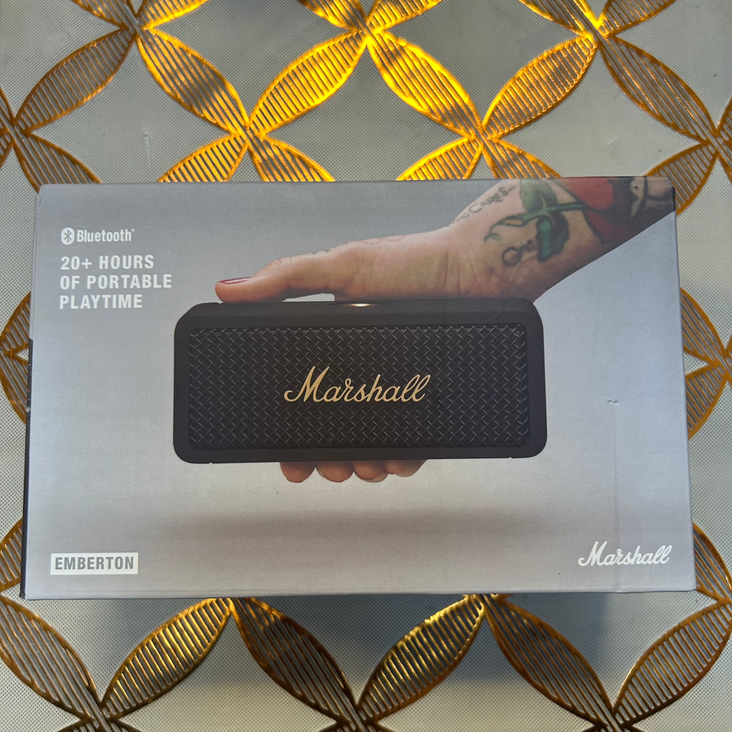 Marshall Emberton Portable Bluetooth Water Resistant Speaker Black