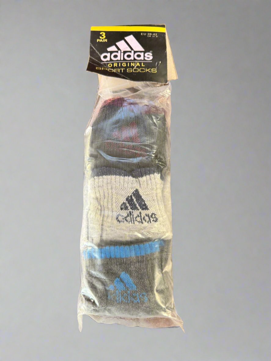 Adidas Socks 3 Colour Pairs Sports Cushion Ankle